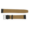 Leather Watch Band 22mm Extra Long Black Classic Calf 10 1/1 Inch Length
