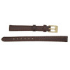 Leather Watch Strap 8mm Brown Polished Calf Flat Style 6 3/4 Inch Length