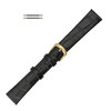 Hadley Roma 16mm Alligator Grain Black Leather Watch Band 7 1/4 Inch Length