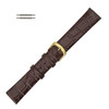 Hadley Roma 20mm Alligator Grain Brown Leather Watch Band 7 1/4 Inch Length