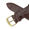 Hadley Roma 20mm Alligator Grain Brown Leather Watch Band 7 1/4 Inch Length