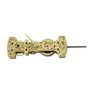 Chinese Mechanical 2 Hand Watch Movement JQ005-G Gold Plates Overall Height 5.2mm