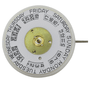 Chinese 3 Hand Automatic Watch Movement 6331 Silver Plate Day At 12:00 And Date At 3:00 Overall Height 7.0mm