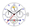 Chinese 6 Hand Automatic Watch Movement JH3006 Moon At 12:00 And Small Seconds At 3:00 And 9:00 Overall Height 8.3mm