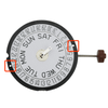 Harley Ronda 3 Hand Quartz Watch Movement HQ517R-6 Day Inside At 12:00 Date At 6:00 Overall Height 4.7mm
