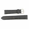 Black Leather Watch Band 22mm Curved Alligator Grain 8 Inch Length