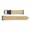 Black Leather Watch Band 22mm Curved Alligator Grain 8 Inch Length