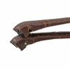 Brown Leather Watch Band 22mm Curved Alligator Grain 8 Inch Length