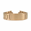 Rose Gold Tone 6 3/4 Inch Length Metal Watch Band Curved End or Straight End 18 to 22 mm