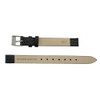 Watch Band 10mm Black Crushed Leather Calf Style 7 1/8 Inch Length