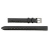 14mm Calf Leather Watch Band Black Crushed Style 7 1/8 Inch Length