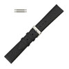 Watch Band 20mm Black Crushed Leather Classic Calf 7 1/2 Inch Length