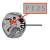 Chinese Sunon® 3 Hand Quartz Watch Movement PE26D-6 Date at 6:00 Overall Height 4.3mm