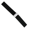 20mm Silicone Watch Band with Magnetic Clasp Black With Orange 7 5/8 Inch Length