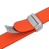 20mm Silicone Watch Band with Magnetic Clasp Black With Orange 7 5/8 Inch Length