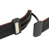 20mm Silicone Watch Band with Magnetic Clasp Black With Orange 7 5/8 Inch Length
