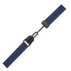 20mm Silicone Watch Band with Magnetic Clasp Navy Blue With White 7 5/8 Inch Length