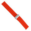 20mm Silicone Watch Band with Magnetic Clasp Orange With Black 7 5/8 Inch Length