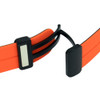 20mm Silicone Watch Band with Magnetic Clasp Orange With Black 7 5/8 Inch Length