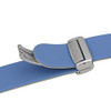 Blue Underside Back of 20mm Silicone Watch Band with Magnetic Clasp Cream With Blue 7 5/8 Inch Length