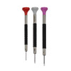 Bergeon 6899-P32 Stainless Steel 3 piece Ergonomic Screwdriver Set 1.2, 1.4, 1.6mm
