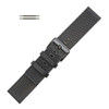 22mm Black Soft Perforated Leather Watchband 7 1/2 Inch Length