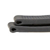 22mm Black Soft Perforated Leather Watchband 7 1/2 Inch Length