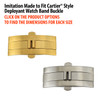 Imitation Made to Fit Cartier® Style Men's Butterfly Watch Band Buckle Clasp With Buttons