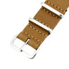 Light Brown MOD One Piece Military Style Leather Watch Strap 11 Inch Length