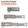 Imitation Made to Fit Omega® Style Bottom Sliding Portion Watch Band Buckle Clasp