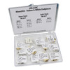 Watch Band Mixed Cut Out And Split Style Gold And White Plated End Piece Assortment 24 Pieces