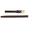 8 mm Buffalo Grain Brown Open End Clip On Leather Watch Band 6 3/4 Inch Length