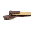 10 mm Buffalo Grain Brown Open End Clip On Leather Watch Band 6 Inch Length