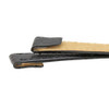 12 mm Buffalo Grain Black Open End Clip On Leather Watch Band 6 1/2 Inch Length