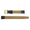 14 mm Buffalo Grain Black Open End Clip On Leather Watch Band 6 3/4 Inch Length