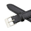 Flat Watch Band 14mm Classic Calf Black Leather 7 Inch Length