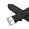 Flat Watch Band 16mm Classic Calf Black Leather 7 3/8 Inch Length