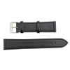 Flat Watch Band 22mm Classic Calf Black Leather 7 5/8 Inch Length