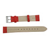 Flat Watch Band 18mm Classic Calf Red Leather 7 5/8 Inch Length