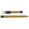 Black Leather Watch Strap 8mm Shiny Flat Croco Grain 6 3/4 Inch Length