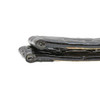 Black Leather Watch Strap 20mm Shiny Flat Croco Grain 7 1/2 Inch Length