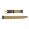 Brown Leather Watch Strap 12mm Shiny Flat Croco Grain 6 3/4 Inch Length