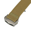 Beige Ribbed Nylon Watch Band with Deployant Clasp 20mm Strap 9 14/16 Inch Length