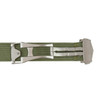Olive Ribbed Nylon Watch Band with Deployant Clasp 20mm Strap 9 14/16 Inch Length