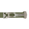 Olive Ribbed Nylon Watch Band with Deployant Clasp 22mm Strap 9 14/16 Inch Length