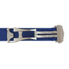 Navy Blue Ribbed Nylon Watch Band with Deployant Clasp 18mm Strap 9 14/16 Inch Length