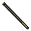 Black and Cream Stripped Ribbed Nylon Watch Band with Deployant Clasp 18mm Strap 9 14/16 Inch Length