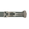 Grey Ribbed Nylon Watch Band with Deployant Clasp 18mm Strap 9 14/16 Inch Length