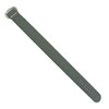 Grey Ribbed Nylon Watch Band with Deployant Clasp 20mm Strap 9 14/16 Inch Length
