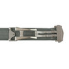 Grey Ribbed Nylon Watch Band with Deployant Clasp 22mm Strap 9 14/16 Inch Length